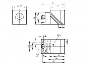 Bản vẽ kích thước NM500A IFM Electronic- Inductive NAMUR sensor