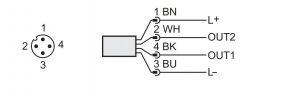 Sơ đồ kết nối tín hiệu cảm biến lưu lượng SQ0500 IFM Electronic