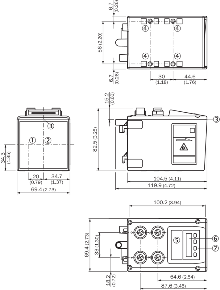 Cảm biến khoảng cách DL100-21AA2101 SICK