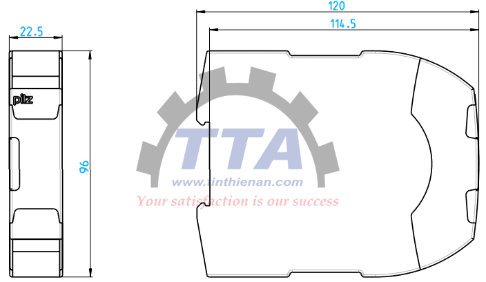 Bản vẽ kích thước Rơ le an toàn PILZ PNOZ s4 C (751104)_Tín Thiên An