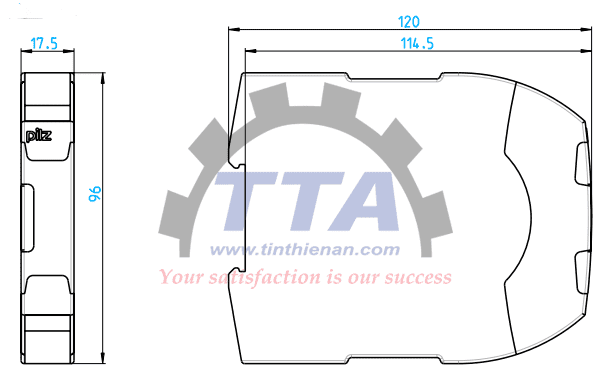 Bản vẽ kích thước Rơ le an toàn PILZ PNOZ s9 (750109)_Tín Thiên An