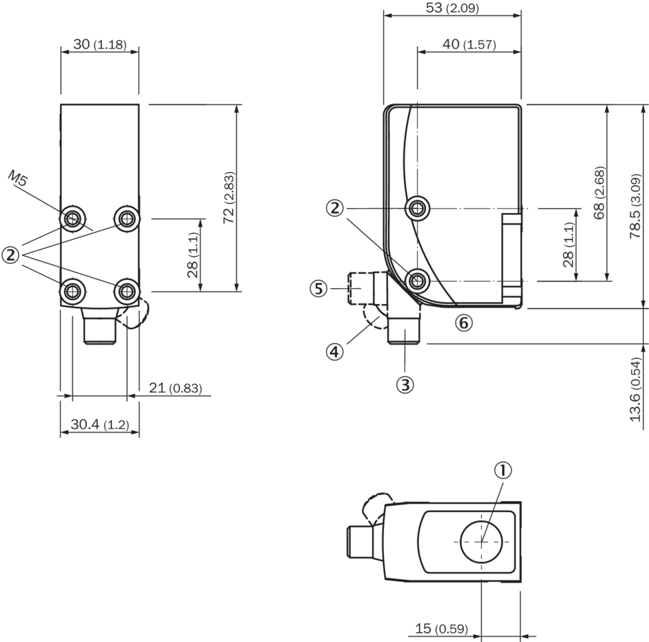 Bản vẽ kích thước Cảm biến tương phản SICK KTX-WP91142242ZZZZ