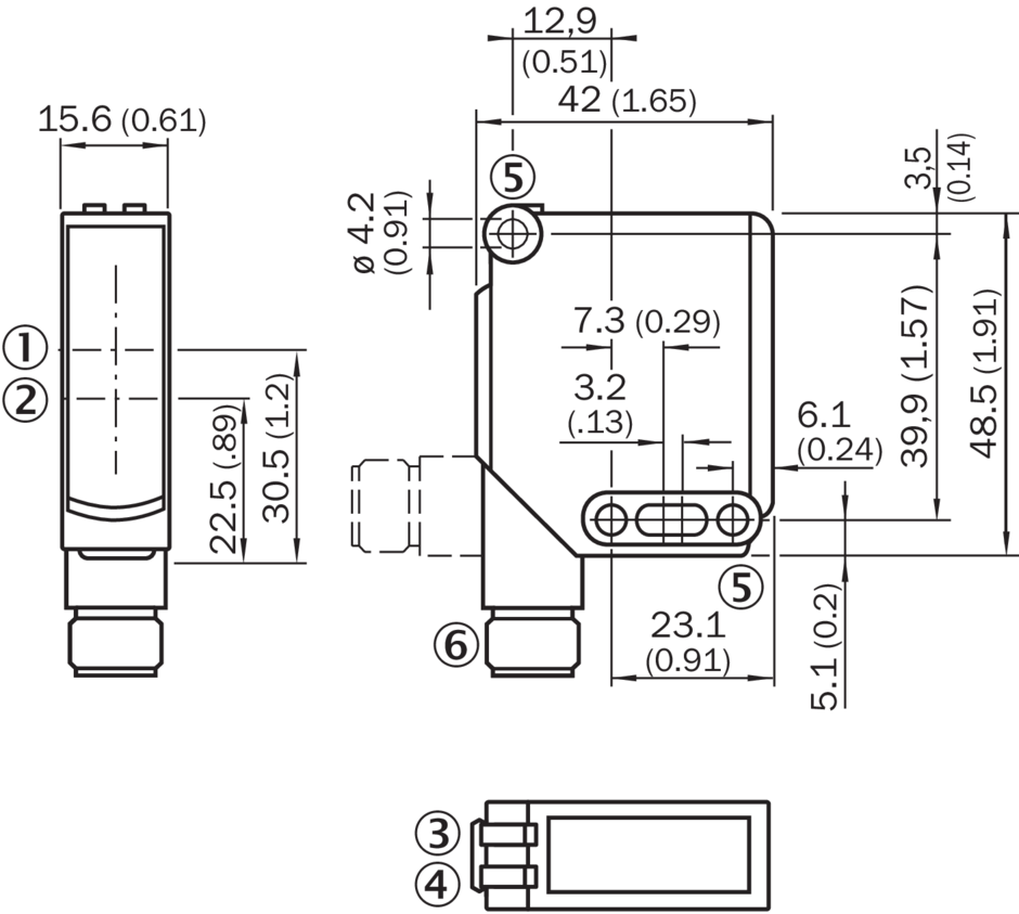 Bản vẽ kích thước Cảm biến quang điện nhỏ SICK WL11-2P2430_Tín Thiên An