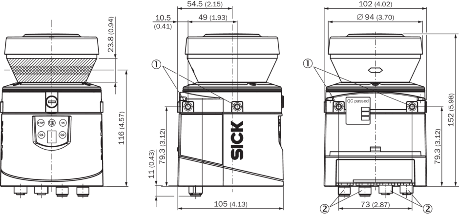 Cảm biến ngoài trời LiDAR 2D Sick LMS111-10100