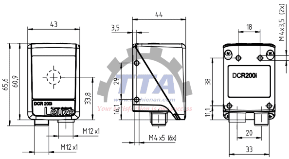 Bản vẽ kích thước LEUZE DCR 202i FIX-M1-102-R3_Tín Thiên An