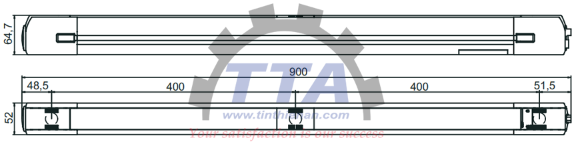 Bản vẽ kích thước Bộ thu phát thiết bị an toàn LEUZE MLD530-RT3M_Tín Thiên An