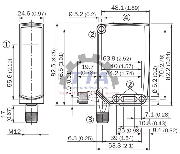 Bản vẽ kích thước SICK WLA26P-24162100A00_Tín Thiên An