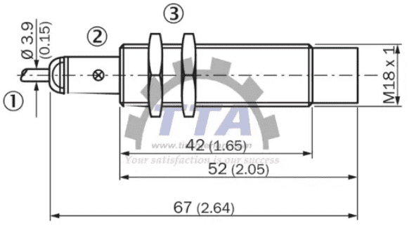 Bản vẽ kích thước Cảm biến SICK IME18-12NNSZW2S_Tín Thiên An