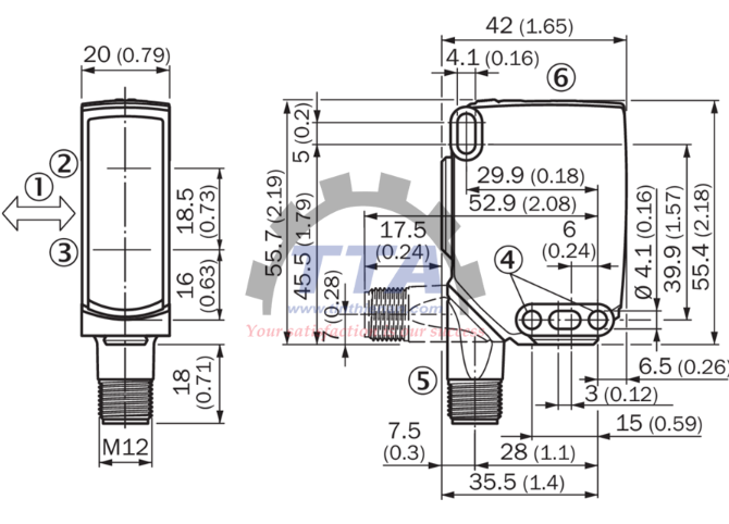 Bản vẽ kích thước SICK WTB16P-24161120A00_Tín Thiên An