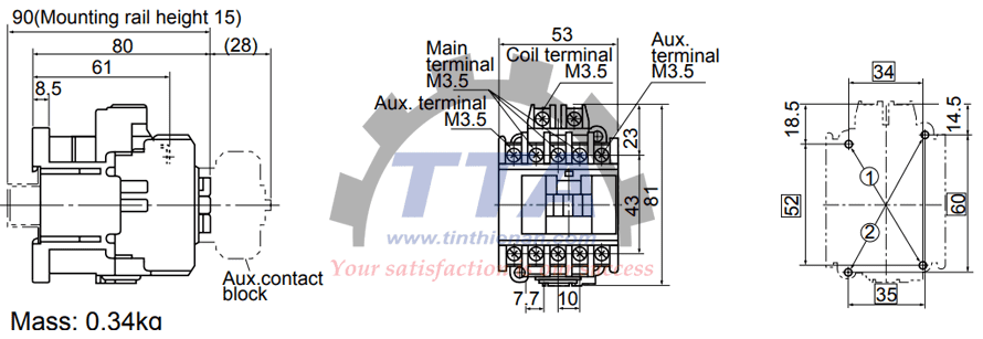 Bản vẽ kích thước Fuji SC-05 AC220V_Tín Thiên An