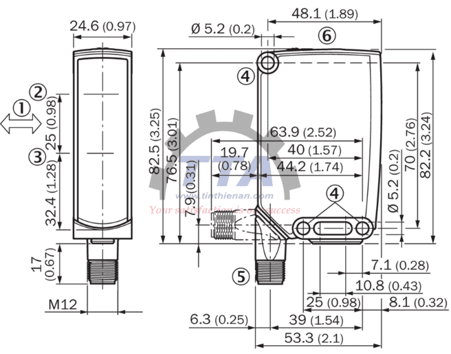 Bản vẽ kích thước SICK WTB26P-24861120A00_Tín Thiên An