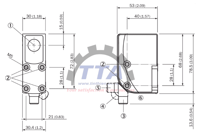 Bản vẽ kích thước SICK KTX-WP91141242ZZZZ_Tín Thiên An