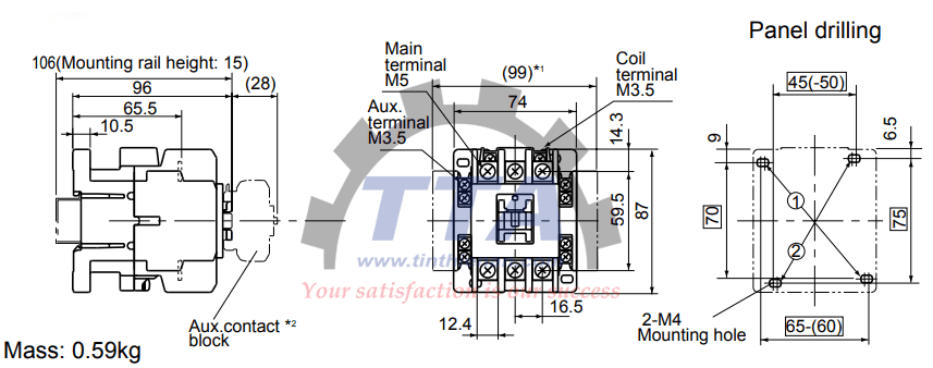 Bản vẽ kích thước Fuji SC-N2 AC220V_Tín Thiên An