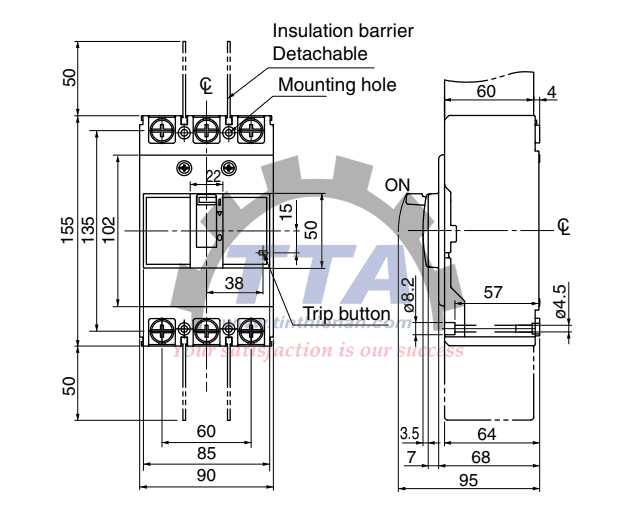 Bản vẽ kích thước Fuji BW125SAG 3P_Tín Thiên An