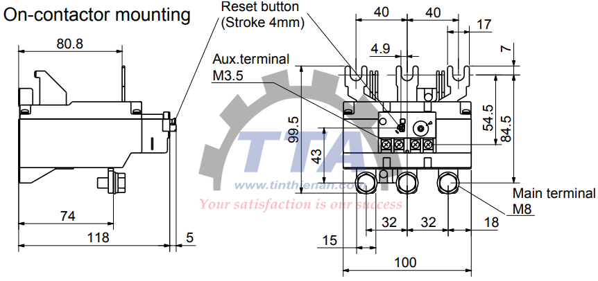 Bản vẽ kích thước Fuji Electric TR-N7_Tín Thiên An