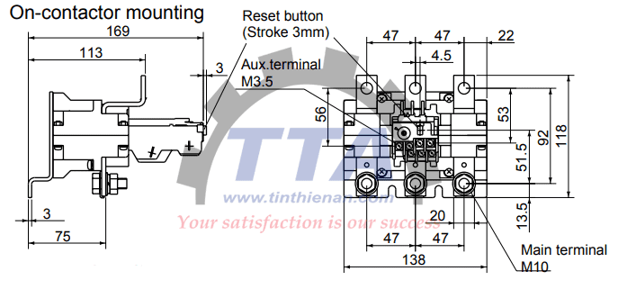 Bản vẽ kích thước Fuji Electric TR-N10_Tín Thiên An