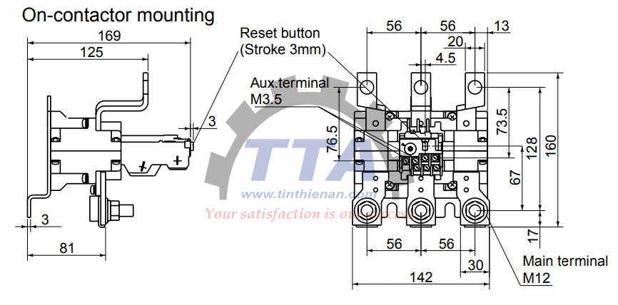 Bản vẽ kích thước Fuji Electric TR-N12_Tín Thiên An