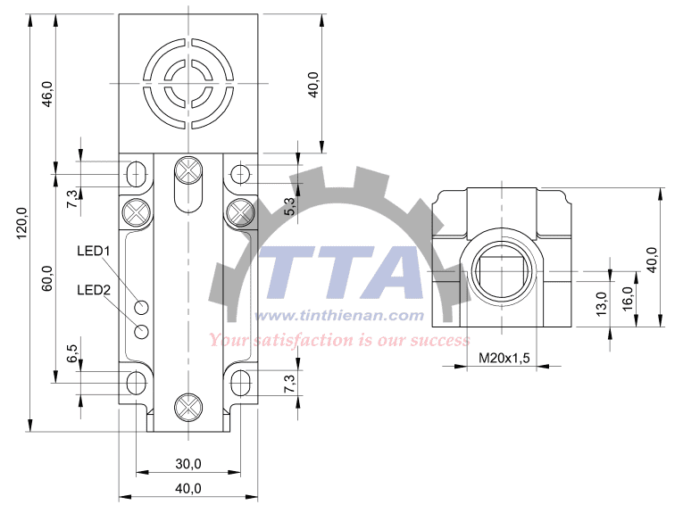 Bản vẽ kích thước BALLUFF BES020C_Tín Thiên An