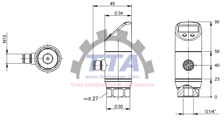 Bản vẽ kích thước BALLUFF BSP00Y4_Tín Thiên An