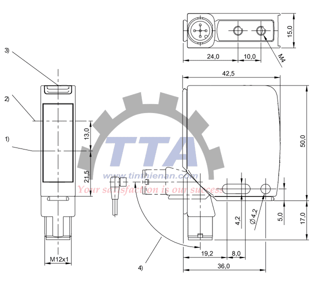 Bản vẽ kích thước BALLUFF BOD000N_Tín Thiên An