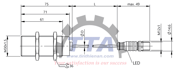 Bản vẽ kích thước BALLUFF BES05N5_Tín Thiên An