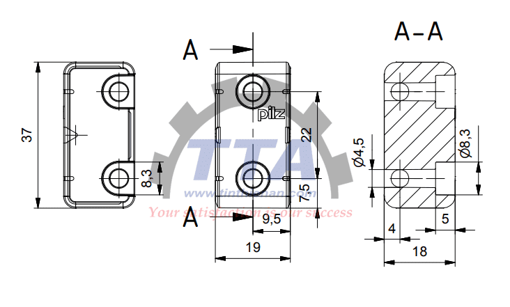 Bản vẽ kích thước PILZ PSEN cs5.1 M12 (542083)_Tín Thiên An