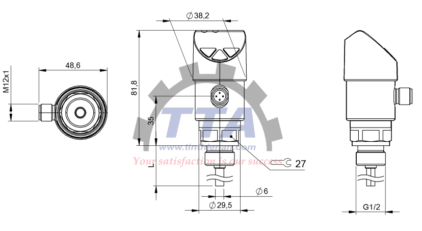 Bản vẽ kích thước BALLUFF BFT001H_Tín Thiên An