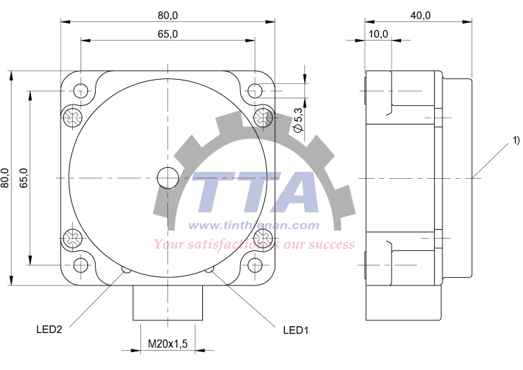 Bản vẽ kích thước BALLUFF BES023P_Tín Thiên An