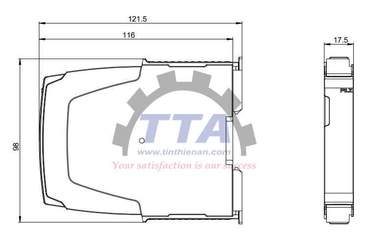 Bản vẽ kích thước PILZ PNOZ yh1 (2A000002)_Tín Thiên An