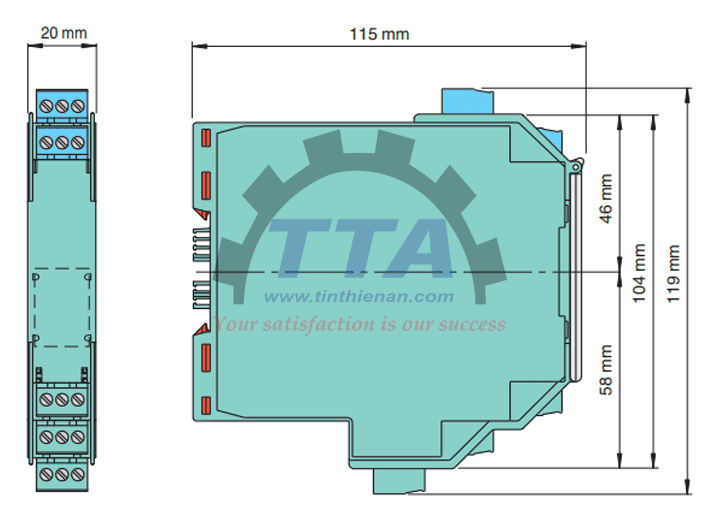 Bản vẽ kích thước Mô-dun KFD2-EB2_Tín Thiên An