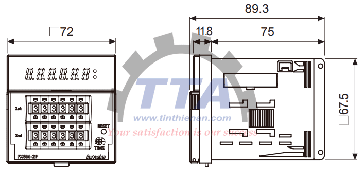 ản vẽ kích thước bộ đếm Autonics FX4M-1P4_Tín Thiên An