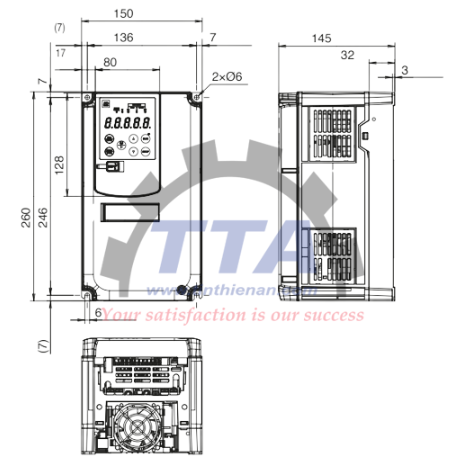 Bản vẽ kích thước Fuji FRN0009G2S-4G_Tín Thiên An