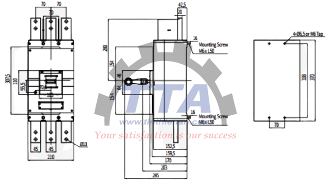 Bản vẽ kích thước HYUNDAI HGM1600S 3PENBS 3P_Tín Thiên An