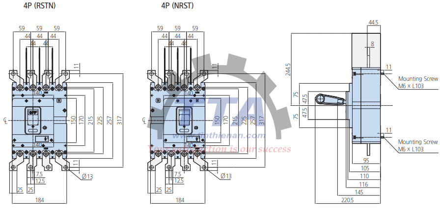 Bản vẽ kích thước HYUNDAI HGM400E 4P_Tín Thiên An