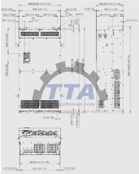 Bản vẽ kích thước Fuji FRN0740G2S-4G_Tín Thiên An