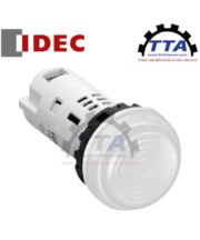 Đèn báo IDEC YW1P-1UQ4W 24V AC/DC 22mm (trắng)_Tín Thiên An
