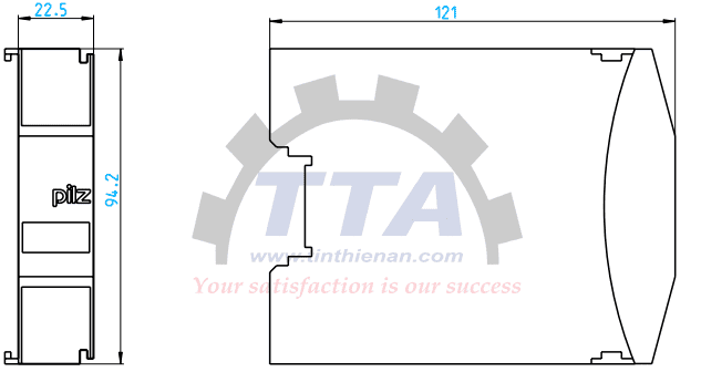 Bản vẽ kích thước PILZ PNOZ ml1p (773540)_Tín Thiên An