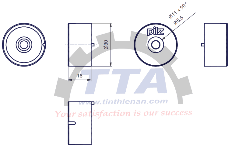 Bản vẽ kích thước PILZ PSEN 1.2-20 (515120)_Tín Thiên An