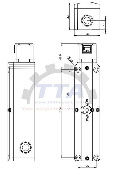 Bản vẽ kích thước công tắc PILZ PSEN me5S (6L000012)_Tín Thiên An